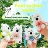 Puppy Printed Fruit Plush Toy Cartoon Animal Doll Keychain Pendant Backpack