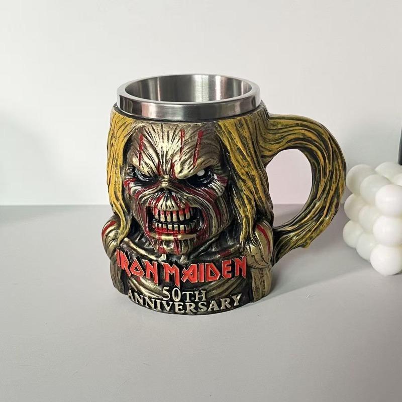 Iron Maiden Band Peripheral Model Cup Iron Maiden Band 50th Anniversary 3D Mug Peripheral Gift Model Ornaments