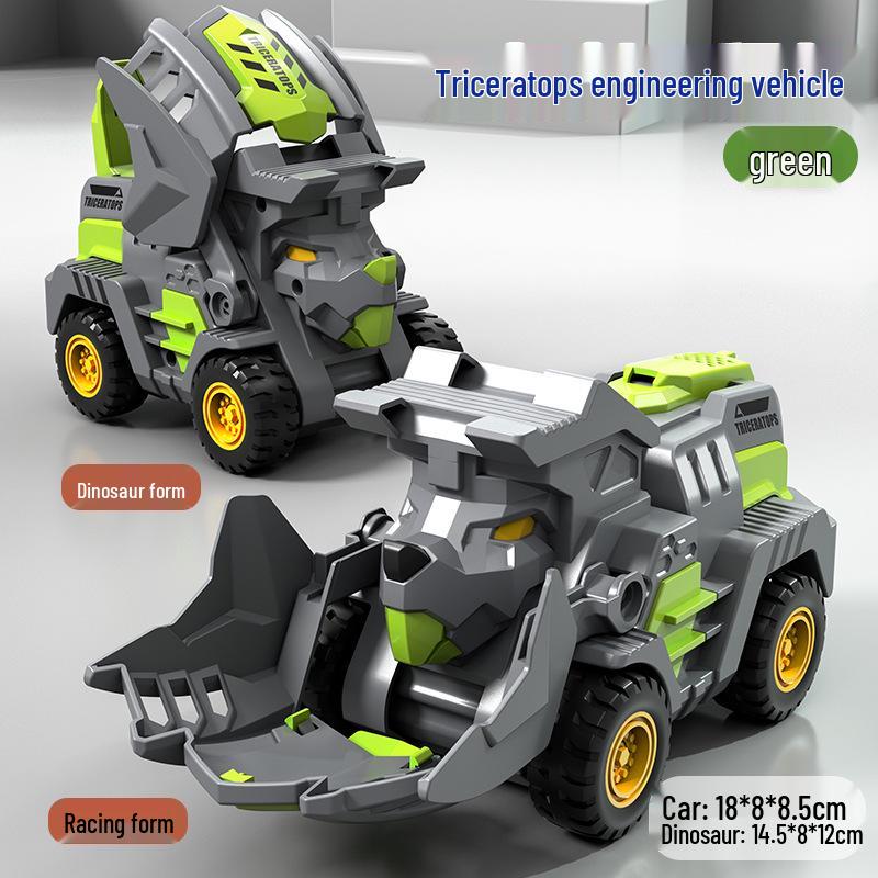 One-Key Transforming Bugatti Pull-Back Car Robot Toy