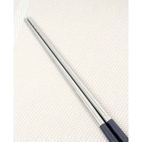 Maho Cutlery Tinted Adult Chopsticks, Charcoal Gray, 5 Pieces, Korean Popular Tableware