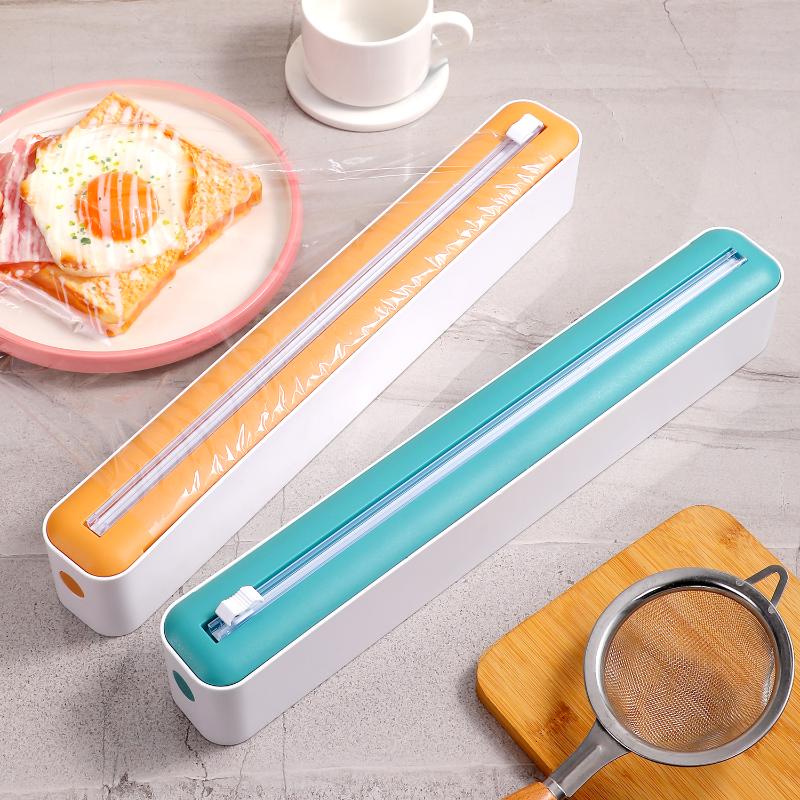 Multifunctional Tear Free Food Wrap Sliding Cutter Suitable for Cling Film & Aluminum Foil Home Restaurant Kitchen Use