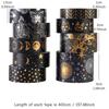 9 Rolls Mystic Gold Washi Tape Set Wide Gold Silver Foil Masking Tape Adhesive Decorative Stickers for Arts DIY Crafts