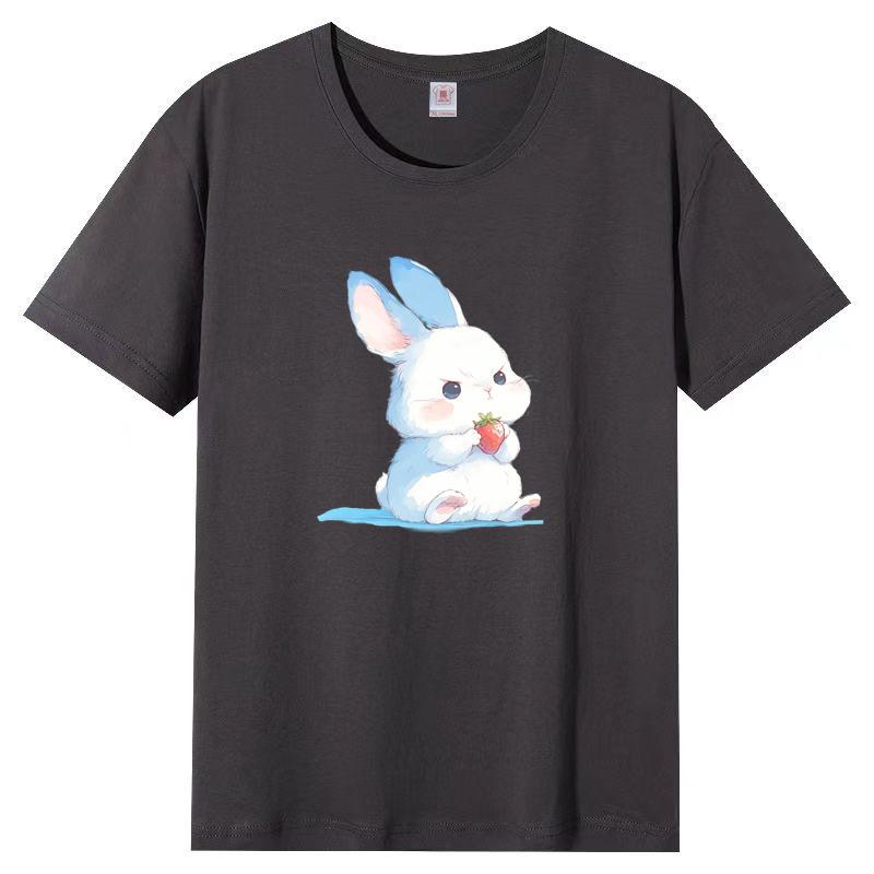 Summer New Short-sleeved T-shirt Female Cotton Loose Korean Ins Women's Cartoon Printing Half-sleeved Blouse