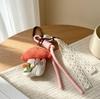 Cute Cartoon Flower Pendant Nylon Lanyard Keychain Charm for Girls' Bags & Phones