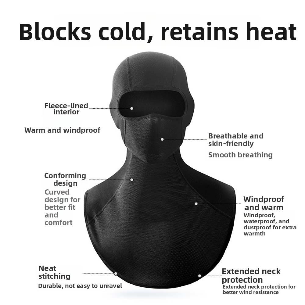Thick Fabric Winter Balaclava Mask Warm Lining Cycling Helmet Liner Cold Weather