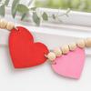 Pre-Made Hanging Loop Wooden Bead Garland Decorative Hanging Ornaments  Wedding Anniversary Party