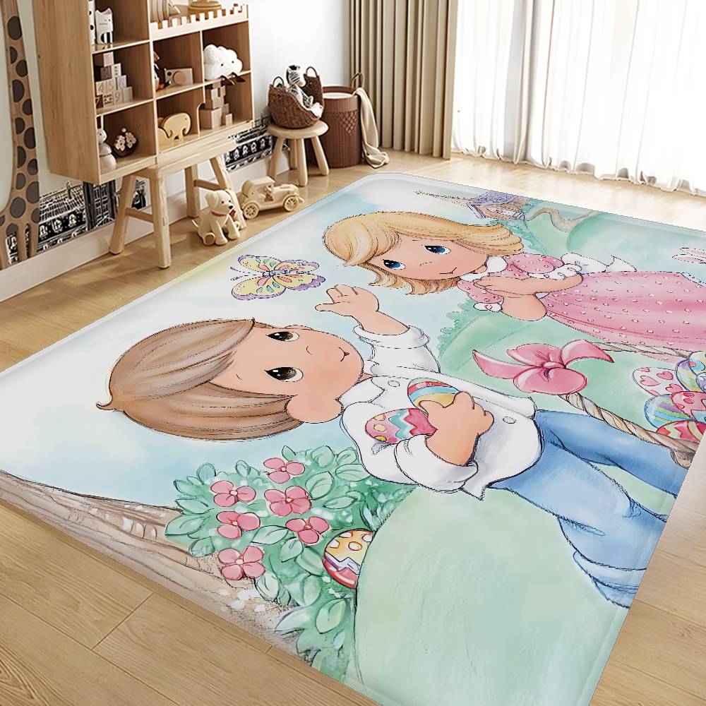 Precious Moments Cute Bathroom Mat Retro Multiple Choice Living Room Kitchen Rug Non-Slip Bedside Mats
