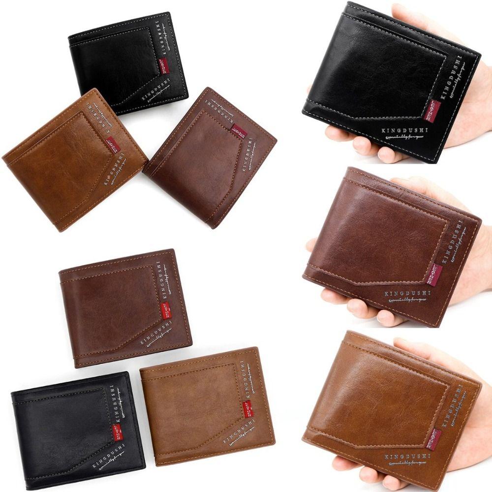 

Мягкий 3-кратный кошелек, водонепроницаемый кошелек для карт, деловой мужской короткий кошелек, держатель для карт