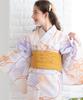 Комплект юката Junior Retro Change Weave, комплект из 3 предметов Heiko C Girls Hanaso [KYOETSU] (Юката, Оби, Гета) (140см, 3. Мияби)