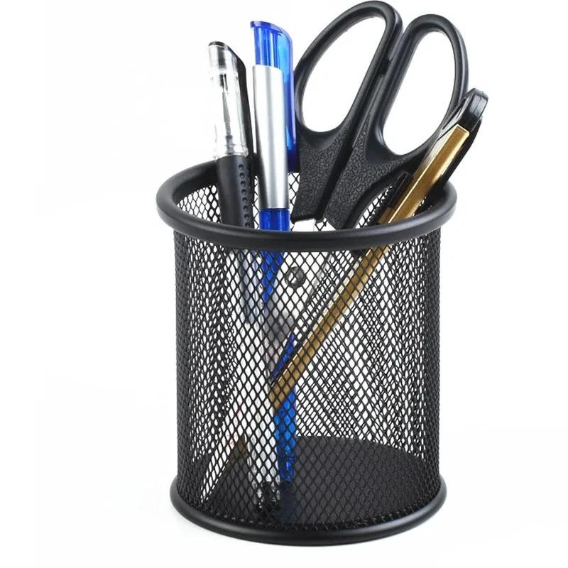Pen Holder Office Desk Metal Mesh Pen Stand Pencil Stationery Organizer Stand Storage Pencil Cup Desk Supplies Pencil Holder