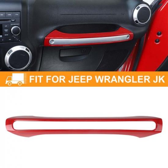 

Red Inner Co-pilot Handle Frame Trim Cover for Jeep Wrangler11-17 JK Accessories