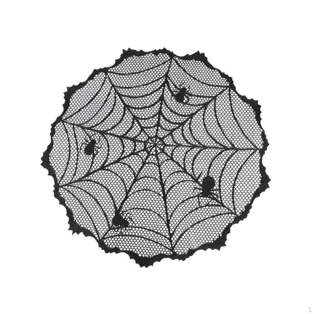 Spiderweb Round Tablecloth for Halloween Party Decor
