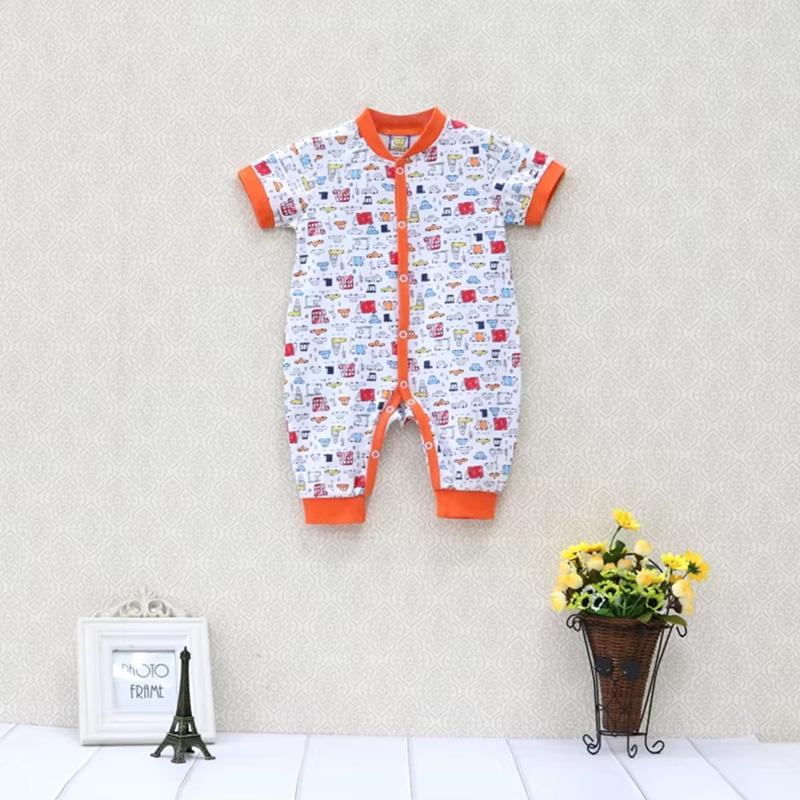 Newborn Boy Girl  Infant Clothing Cotton Button Short Sleeve Rompers Winter Spring One Piece Kid Long Sleeve Kidswear Aapparel