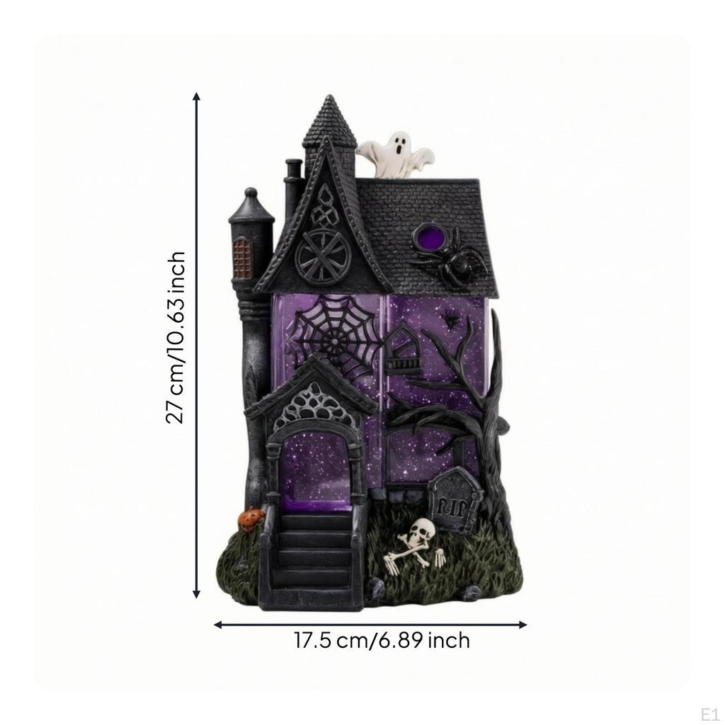 Haunted House Figurine Tabletop Decoration Decorative for Mantel