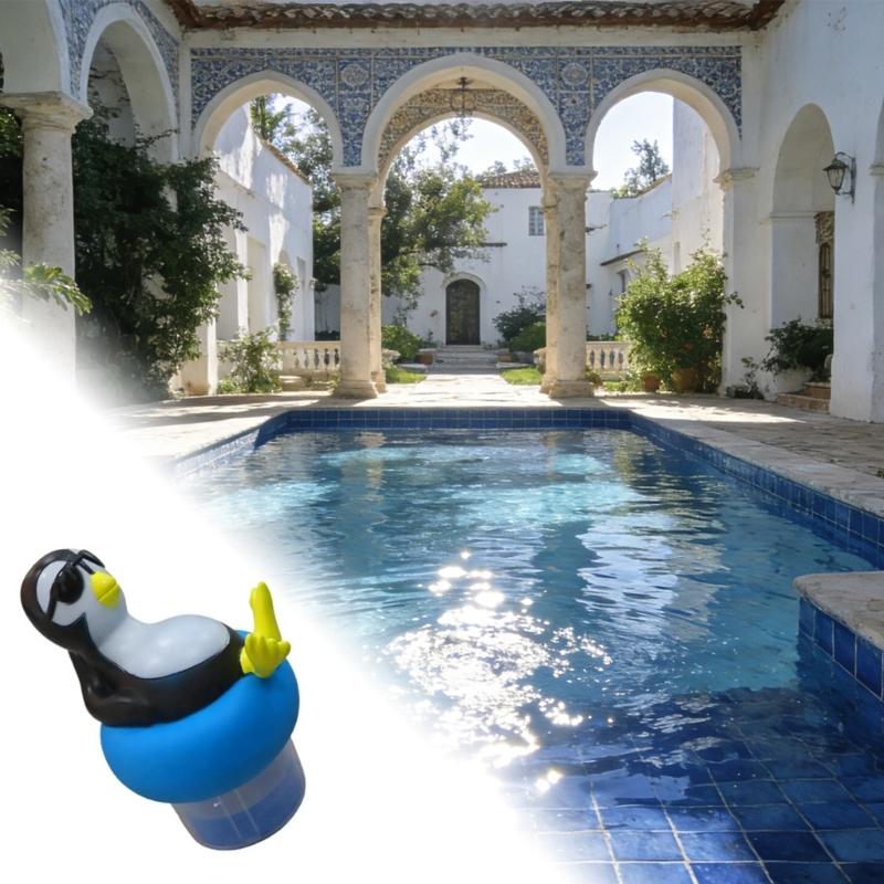 Easy Rotating Floating Chemical Dispenser For Chlorine Tablets With Foldable For Space Saving Storage Convenience