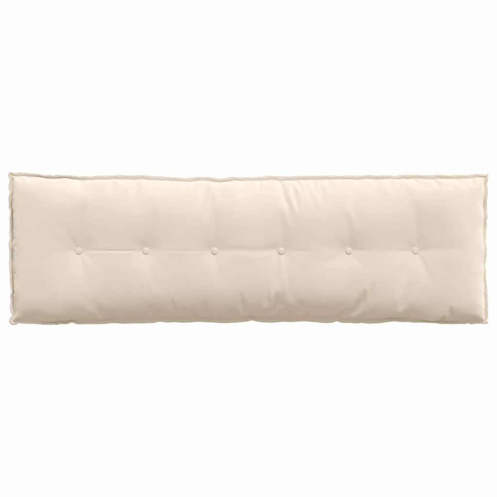 Back Cushion Beige 160 x 50 cm Microfibre Fabric