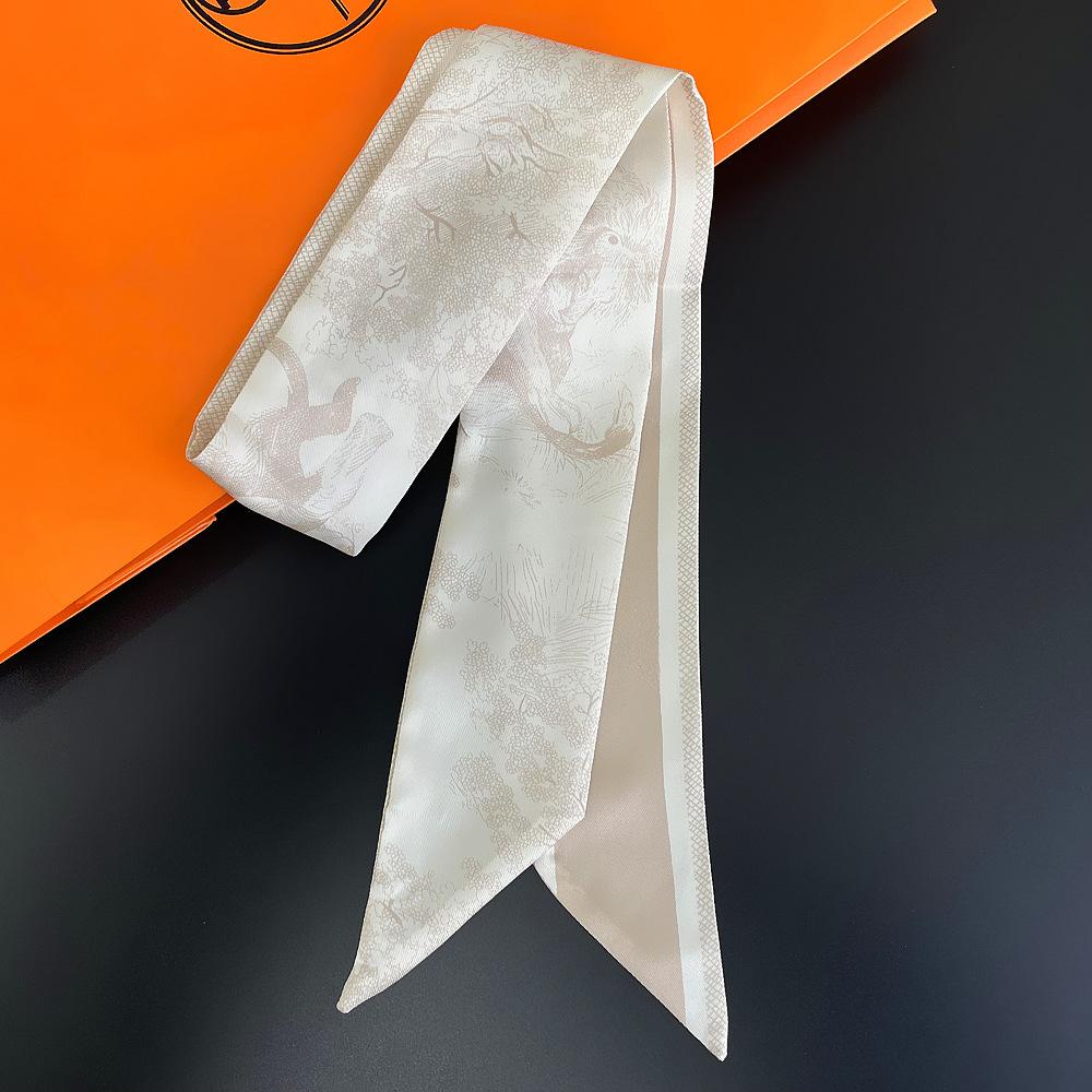 

2024 Универсальная Новая Растение Джунгли Женская Остроносая Сумка с Лентой Сумка Ручка Лента Шарф Упаковка Лента для Волос Головы Ручка лента шарф 5x85cm