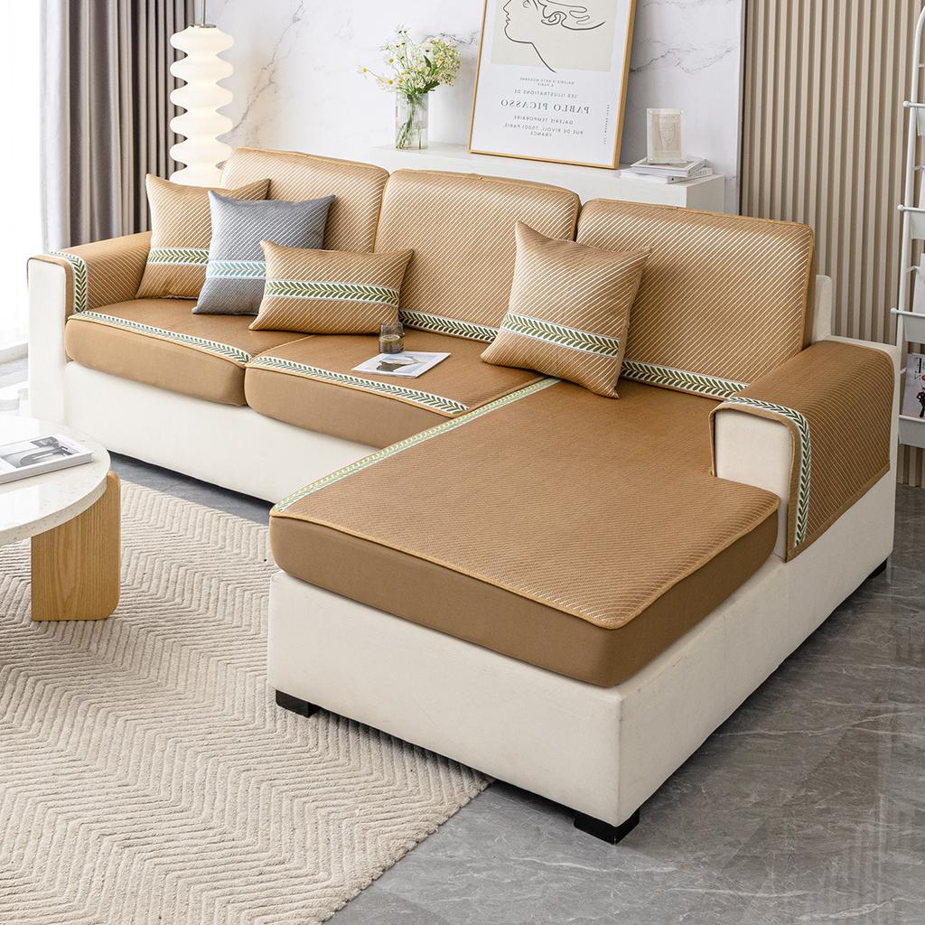 Wormwood Mosquito-Proof Sofa Hat Summer Summer  New Solid Wood Leather Full Cover Cloth Towel Rattan Mat Cool Cushion