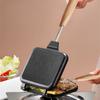 Sandwich Baking Tray Nonstick Double Pan Nonstick Pan Double Sided BBQ Skillets Aluminum Alloy Pot With Lid for Kitchen