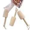 Retro Solid Wood Handle Luffa Dish Brush, Non-Stick Oil Washing, Long Handle for Cups & Pots