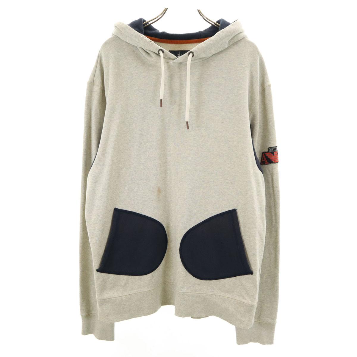 

ARMANI JEANS Long sleeve Damage processing Parker XL gray Men s Used