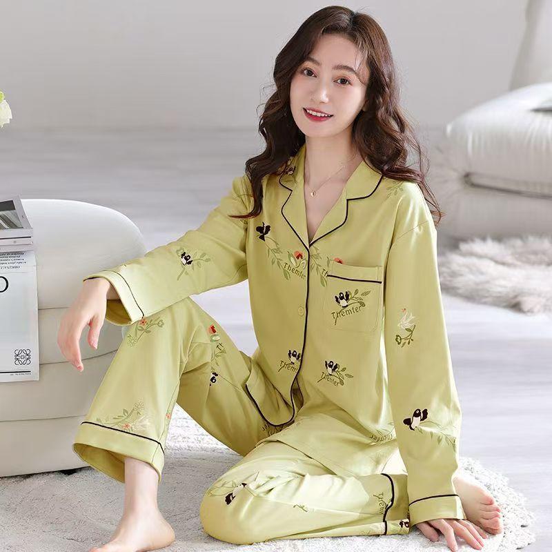 Spring and Autumn Women Can Wear Cotton Long-sleeved Pajamas 1011 New Autumn Women's Internet Celebrity Style Loungewear