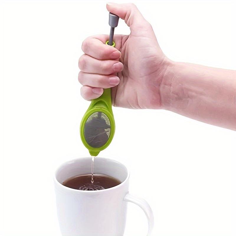 1pc Silicone Tea Infuser Strainer with Stainless Steel Handle,Loose Leaf Tea Steeper, Kitchen Gadget for Restaurant Use