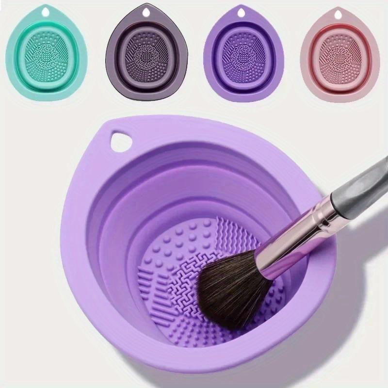 Silikonový čistič štětců na make-up Skládací miska na čištění labutěnky Štětce na oční stíny Mycí Soft Mat Kosmetické nástroje Scrubber Box