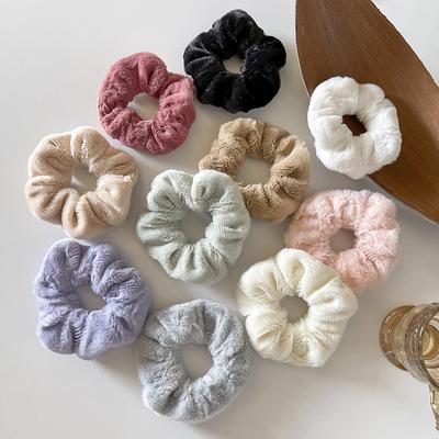 Automne Hiver Nouveaux Chouchous Élastiques en Peluche pour Femmes Accessoires pour Cheveux Filles Porte-Queue de Cheval Élastiques à Cheveux Bande Élastique Serre-tête