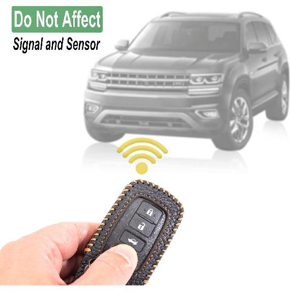 For Toyota Key Fob Cover Keychain Leather Car Key Case Fob Holder Compatible Highlander Tacoma Tundra Rav4 4Runner Camry Sequoia Corolla Prius