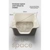 Large Square Cat Litter Box Semi Enclosed Cat's Sandbox Heighten Anti Splash Toilet for Cat Sand Leakage Pedal Cats Bedpans