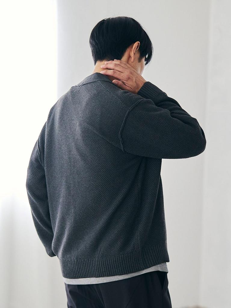 Cohen Cotton-Like Knit Cardigan 75376000002 1970 DK.GRAY(19) L