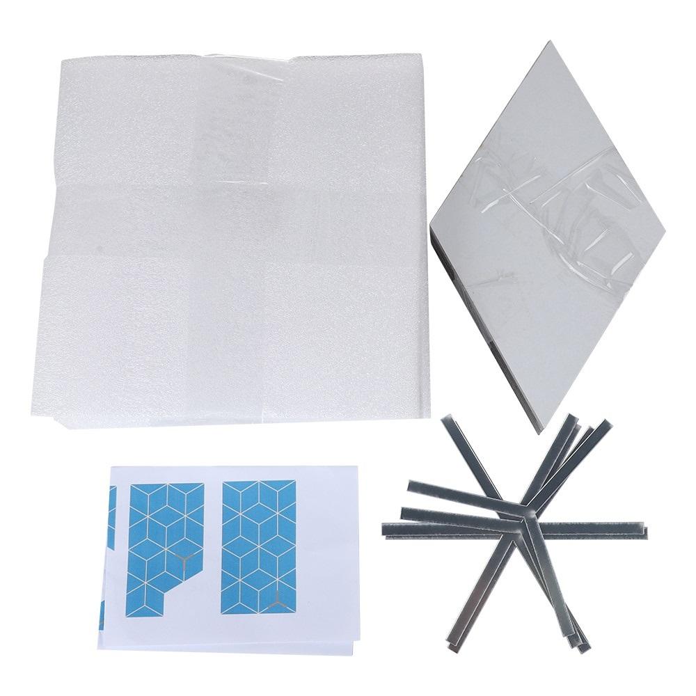 3D Mirror Wall Sticker DIY Diamonds Triangle Acrylic Wall Mirror Stickers for TV Background Home Bedroom Decoration