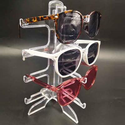 Glasses Display Stand 4 Sunglasses Organizer Stable Broken-resistant Portable Eyewear Display Easy To Assembly Eyeglasses Sunglasses Storage Display