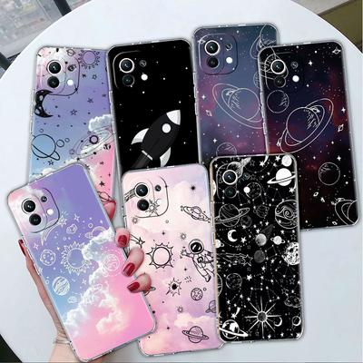 Cosmic Planet Clear Case For Xiaomi Mi Poco X3 NFC M3 Pro F3 F1 11 Lite 12 Note 10 11T 9T Transparent Phone Cover