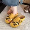 Cute Spring and Summer Shoes One-legged Toe Covers Half-slippers