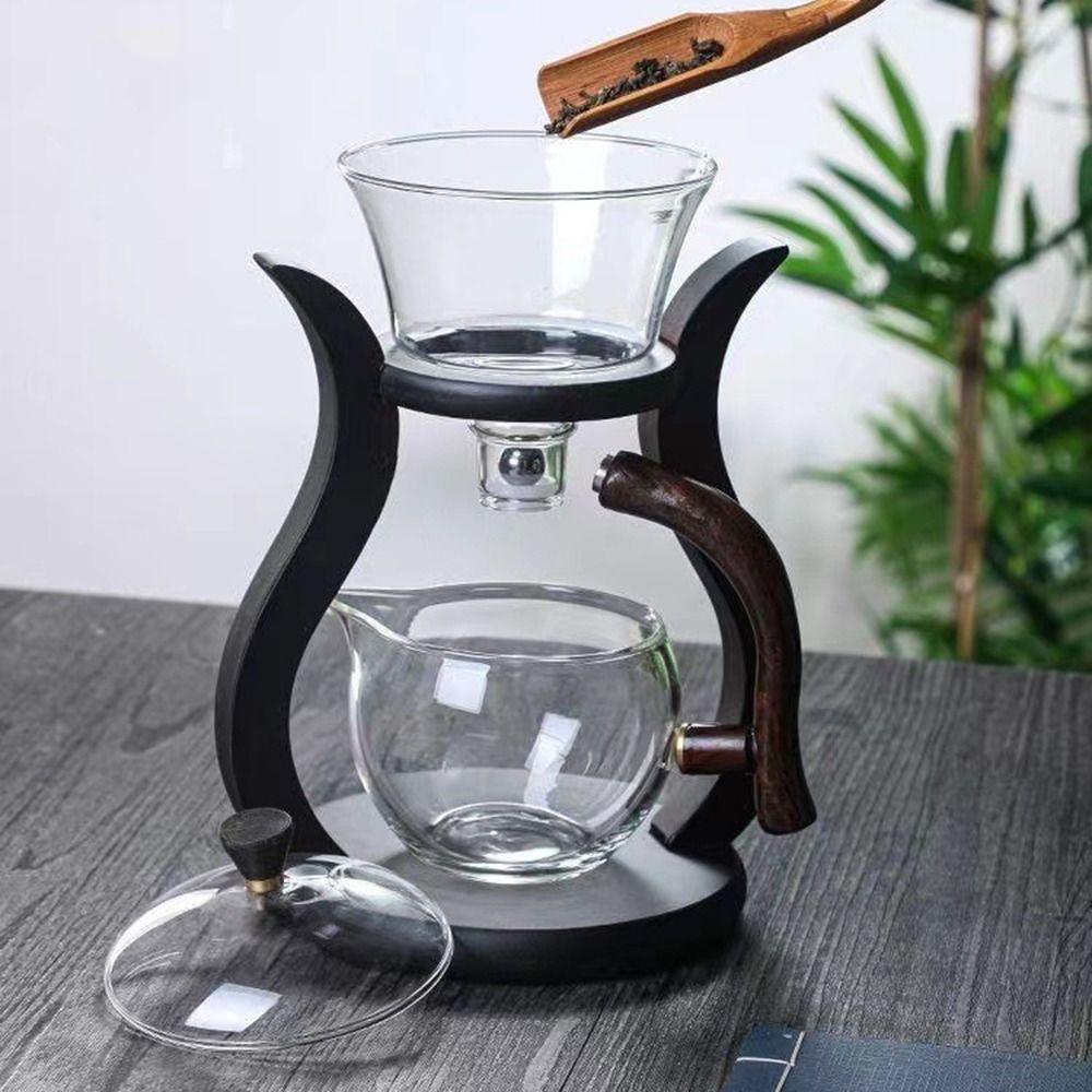 High Borosilicate Glass Semi-Automatic Teapot Set Magnetic Teapot Suit  Kitchen