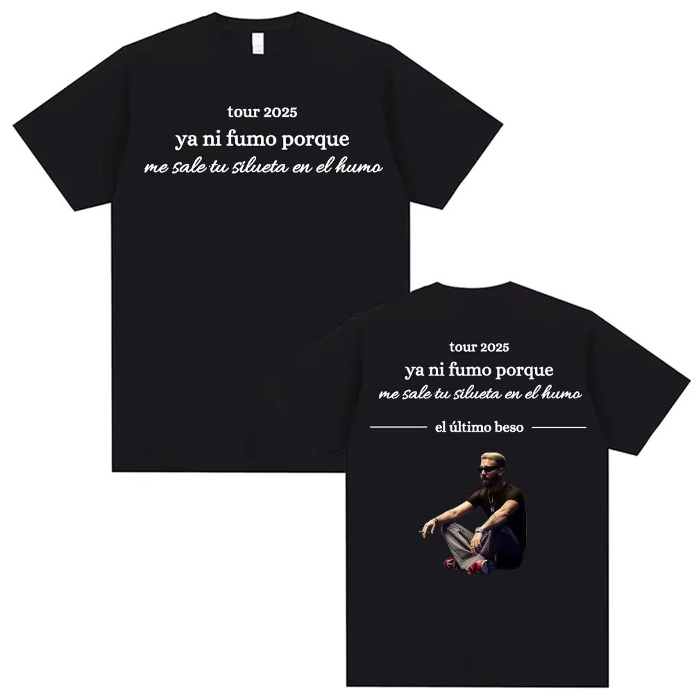 Mora Ya Ni Fumo Porque El Ultimo Beso Printed Tee Shirt Mens Clothing High Street Vintage Tshirt Pure Cotton Summer T Shirt