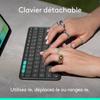 Etui Clavier - Logitech - Flip Folio - Pour iPad Et iPad Air 11 Pouces (M4 Et M5) (M2 Et M3) (5e Génération - 2024) - Graphite