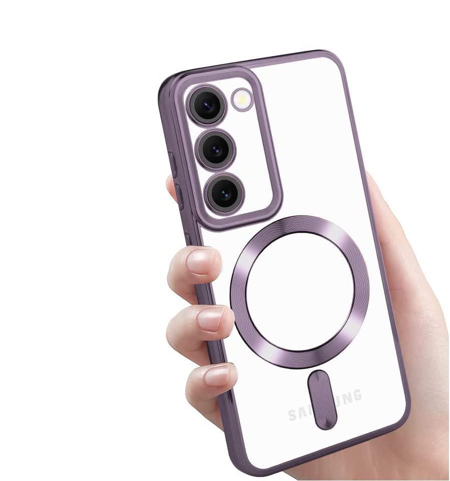 Case for Samsung Galaxy S23 Plus, Electro MagSafe, Purple + Glass Screen Protector