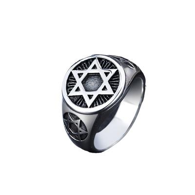 2026 Jewelry Personalized Retro Hexagram Men's Jewelry Accessories Ring Gifts