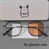 1 Pcs Pochromic Glasses - Slimming Round Frame Anti-Blue Light Full-Rim Design for Men & Women - Ideal for Daily Fashion