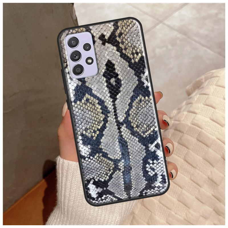 Snake Skin Case For Samsung Galaxy A14 A34 A54 A12 A22 A32 A42 A52 A13 A23 A33 A53 A50 A51 A71 Cover
