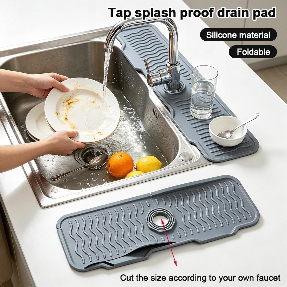Multi-Functional Faucet Pad 61cm Extra-long Water Drip Tray New Sink Draining Pad Home Use