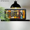 Vintage Dublin Collage Aluminiumschild 12''×6'', Retro Wandkunst für Zuhause Balkon Innenhof, Ideales Geschenk für Irland Reisefans