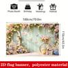 1Pcs Romantic Spring Floral Garden Retro Bike Decoration Background Spring Backdrop Decorations For Photo Studio Booth Party