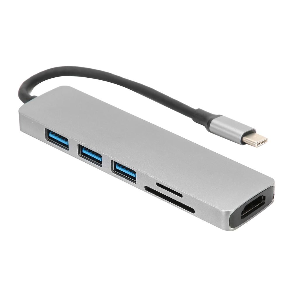 6 In 1 TypeC to HD Multimedia Interface Hub Adapter Converter USB3.0 Video o Interface