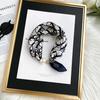 Magnetic Buckle Silk Scarf Headband Internet Celebrity New Magnetic Buckle Bracelet Small Long Women's Summer Casual Necklace Diamond Neck Band