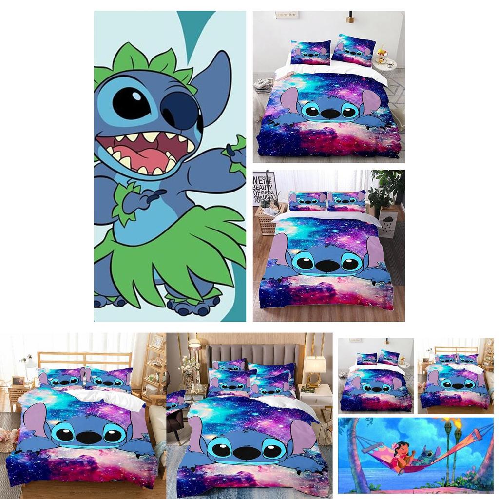 Cute Lilo Stitch Duvet Cover And Pillowcases In North European Style