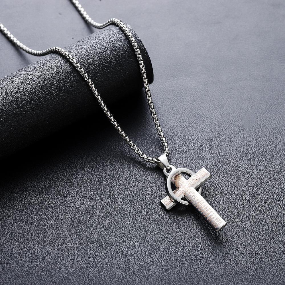 Kreuzkette Herren Titanstahl Nicht Verblassend Hochwertiges Gefühl Vielseitiges Persönlichkeitsdesign Sommer Accessoires Damen Trend Einfacher Schmuck
